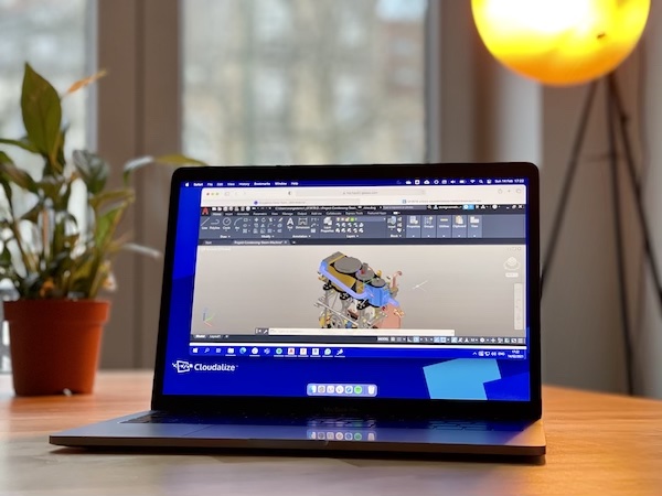 AutoCAD on the Cloud running in a standard web browser on the Cloudalize Cloud Platform