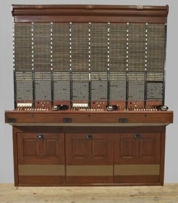 Section of a CB1 manual telephone exchange switchboard- Science Museum London